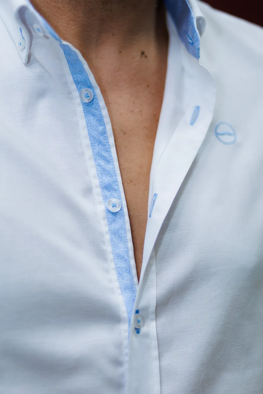 Camisa Oxford Combi Blanco | Kiko Bigot