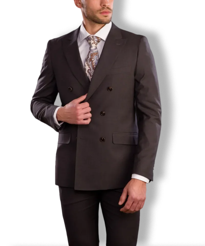 Traje Cruzado Sierpe Gris Kiko Bigot