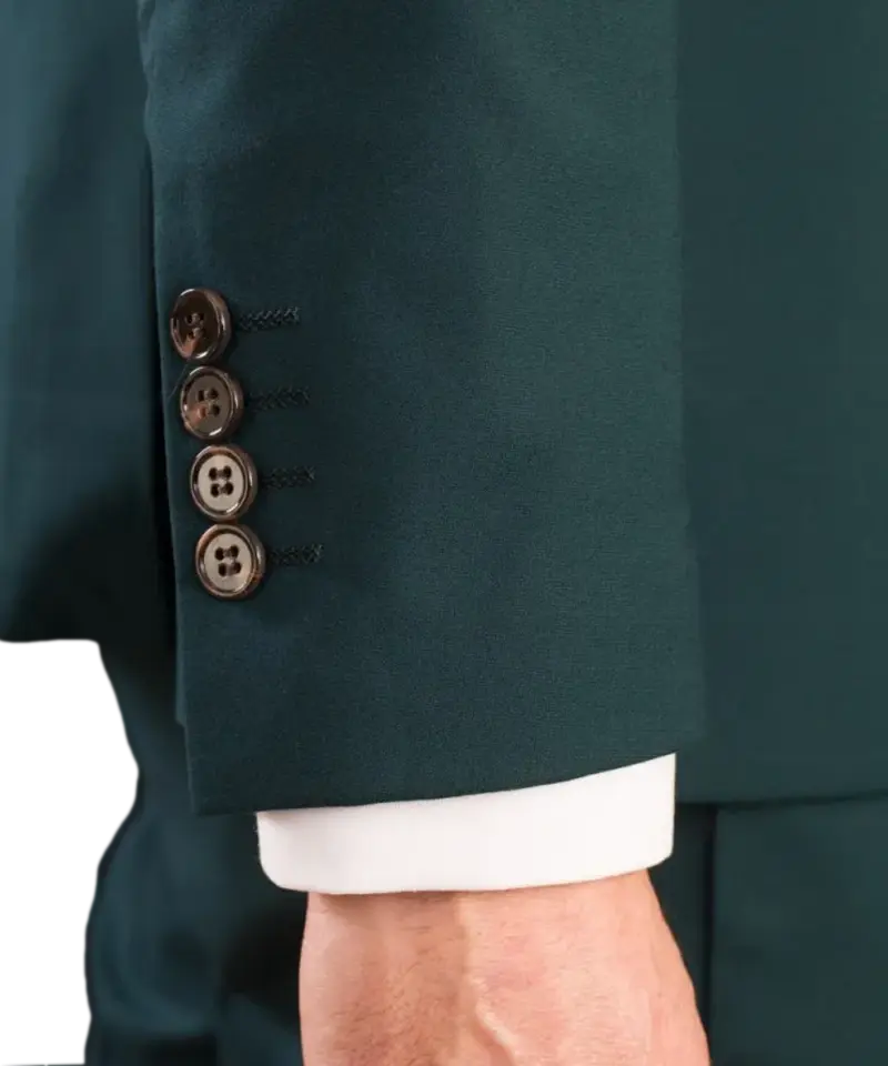 Traje Cruzado Sierpe Verde Oscuro Kiko Bigot