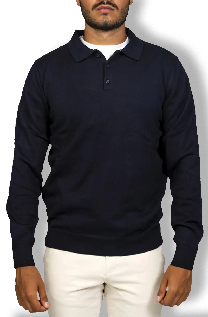 Jersey Cuello Polo Marino Kiko Bigot