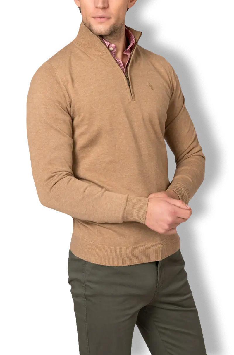 Jersey Cuello Cremallera Camel Kiko Bigot