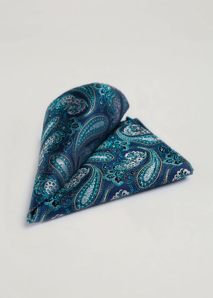 Pañuelo de Bolsillo Marino y Verde Agua | Kiko Bigot