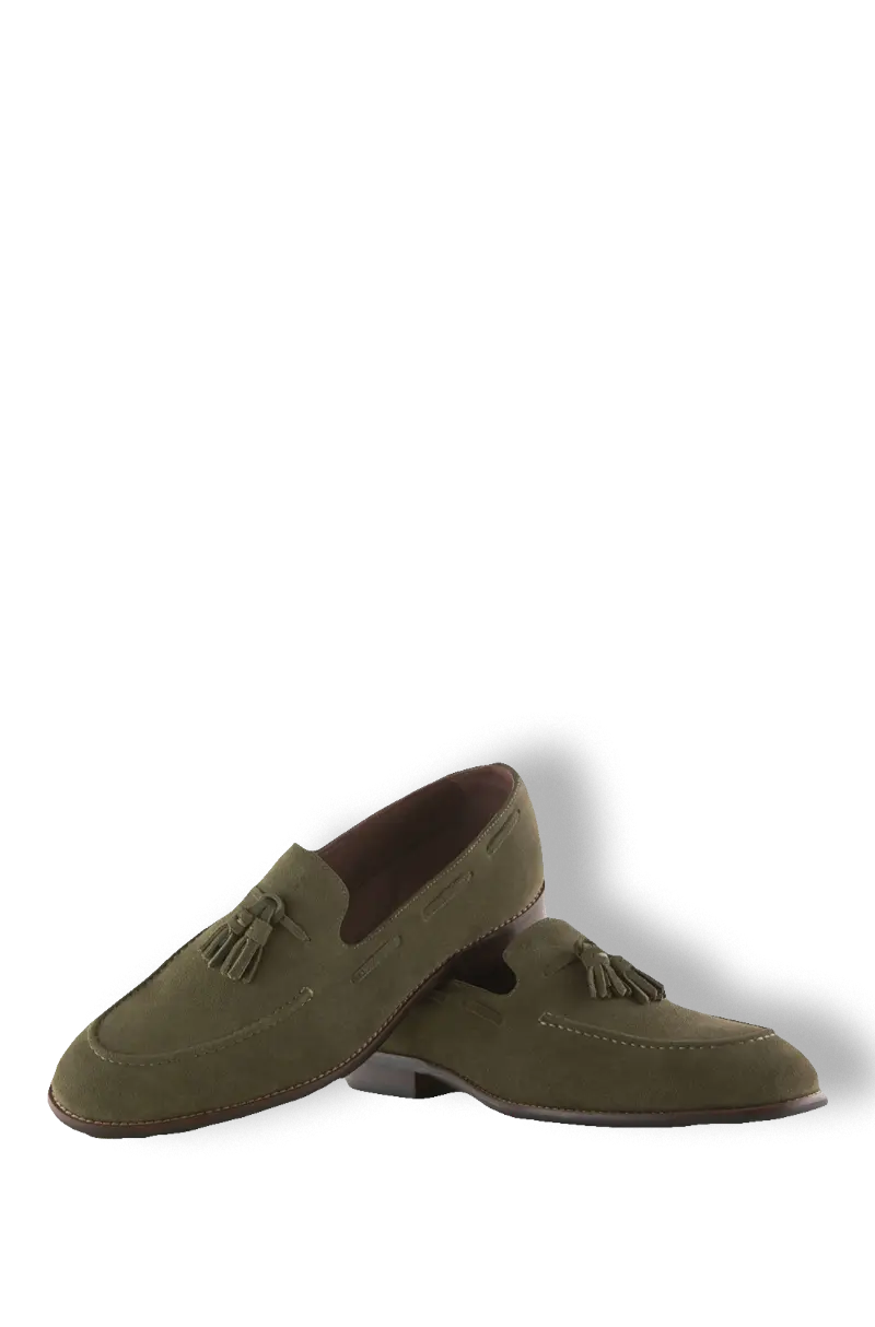 Zapatos Borlas Verde Cacería | Kiko Bigot