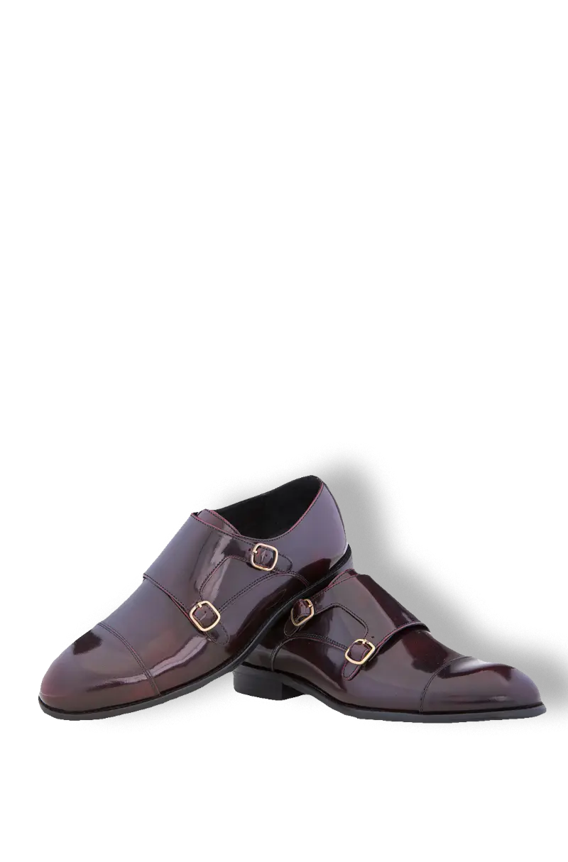 Zapatos Hebilla Piel Burdeos Kiko Bigot