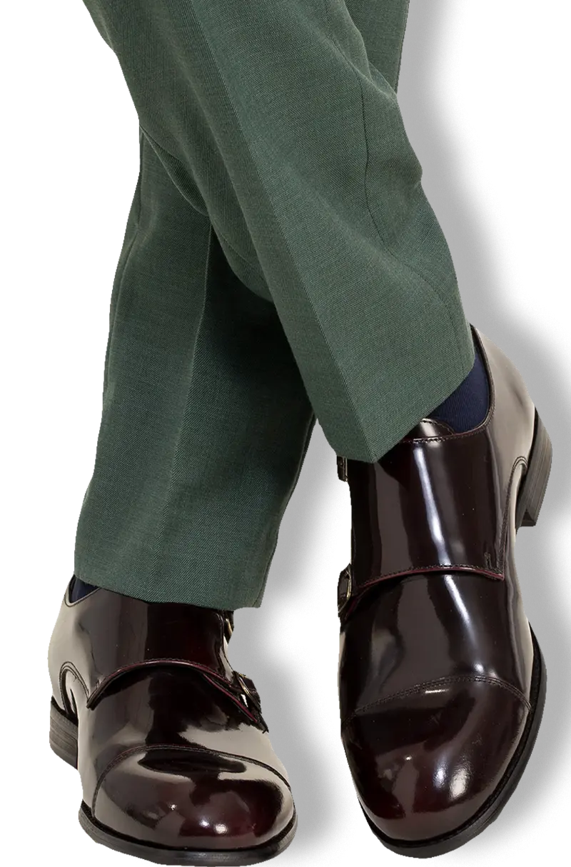 Zapatos Hebilla Piel Burdeos Kiko Bigot