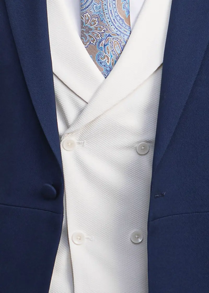 Chaleco Cruzado Blanco Kiko Bigot