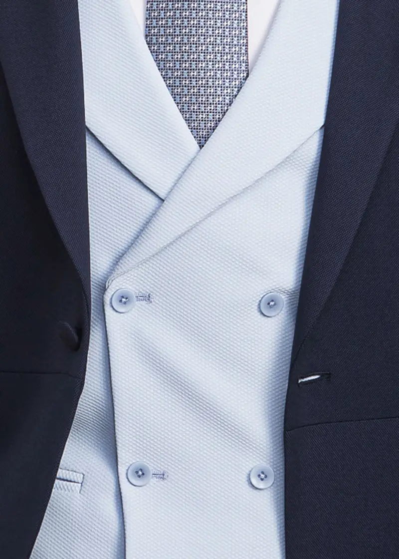 Chaleco Cruzado Celeste Kiko Bigot