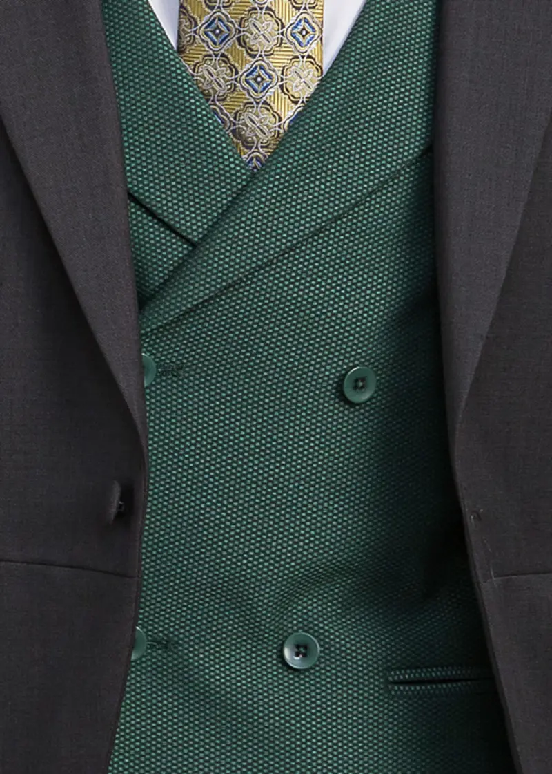 Chaleco Cruzado Verde Oscuro | Kiko Bigot