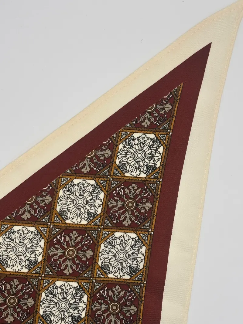 Fular Burdeos y Beige | Kiko Bigot