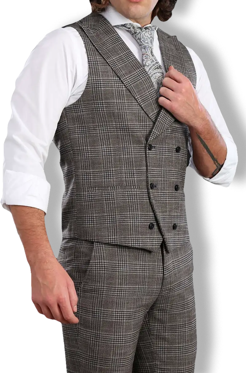 Chaleco Cruzado Galés Gris | Kiko Bigot