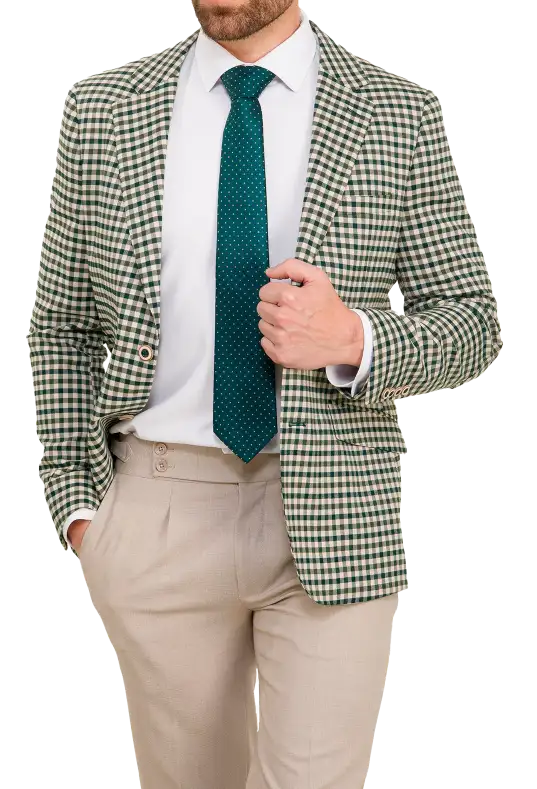 Americana Cuadros Verde Kiko Bigot