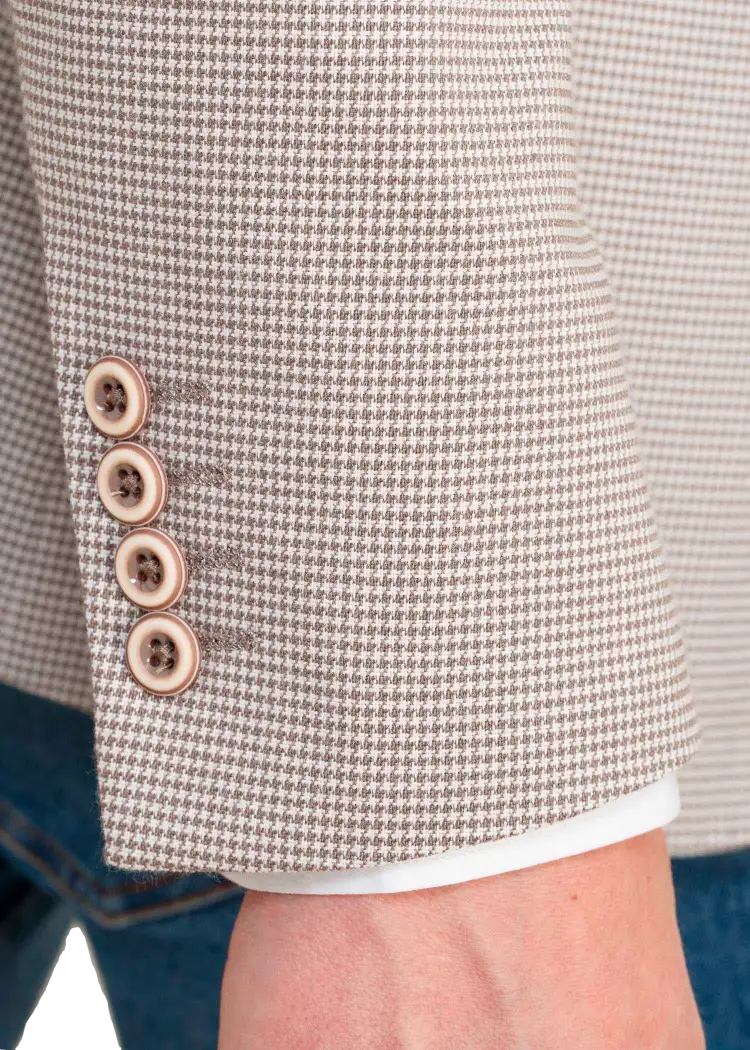 Americana Pata de Gallo Beige | Kiko Bigot
