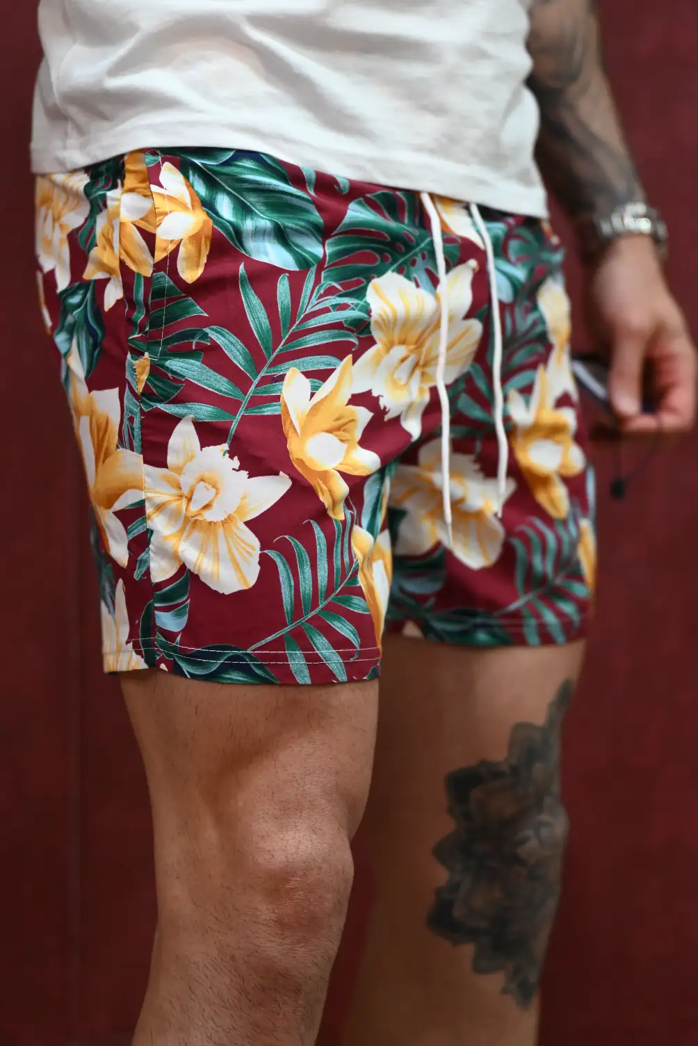 Bañador Flores Burdeos Kiko Bigot