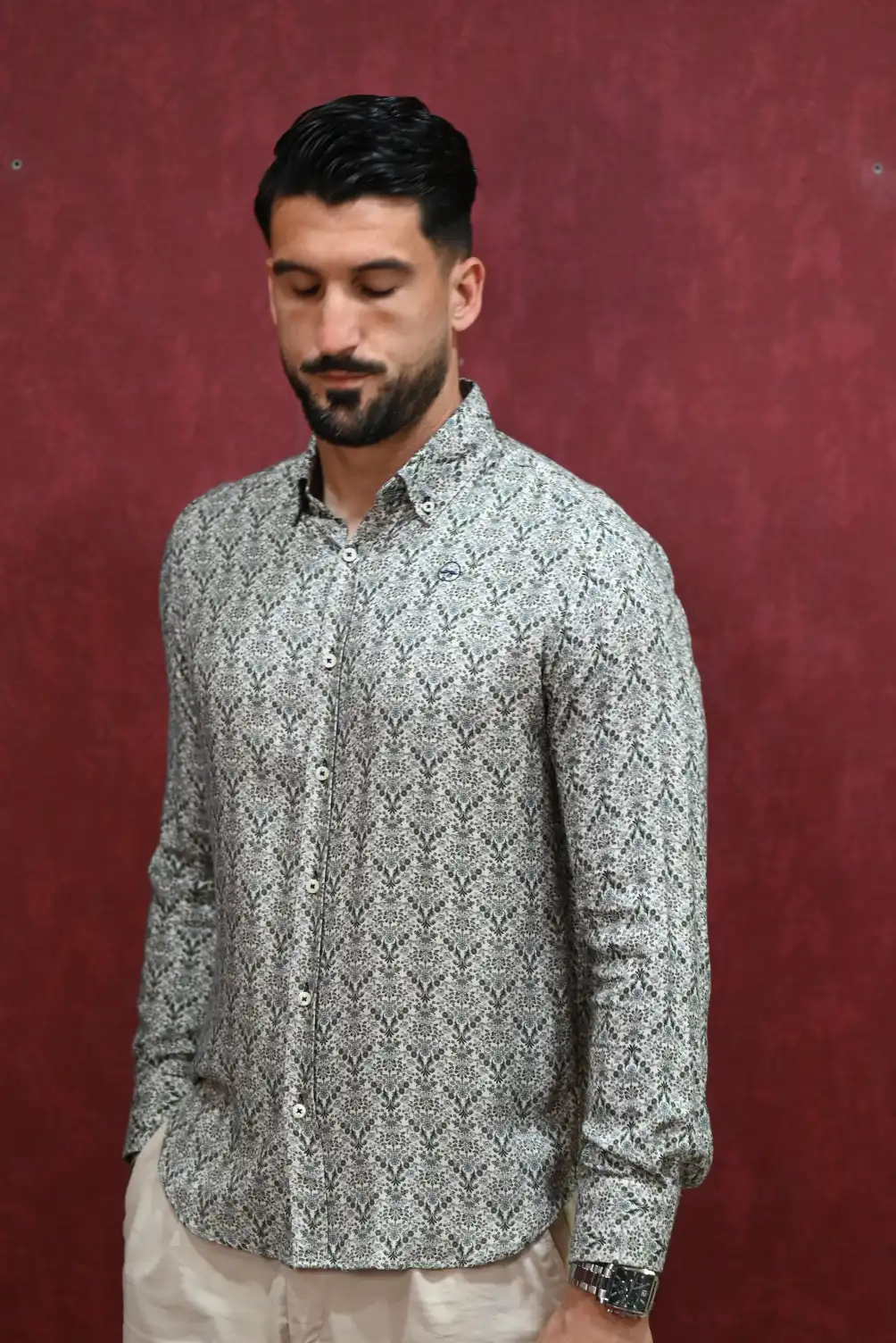 Camisa Ramas Verde Kiko Bigot