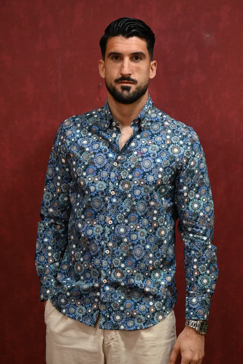 Camisa Girasoles Marino Kiko Bigot