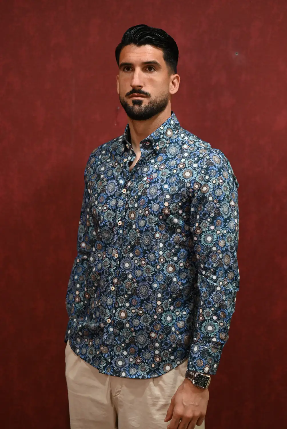 Camisa Girasoles Marino | Kiko Bigot