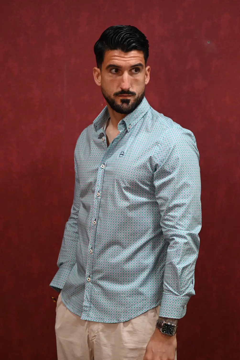 Camisa Estampada Verde | Kiko Bigot