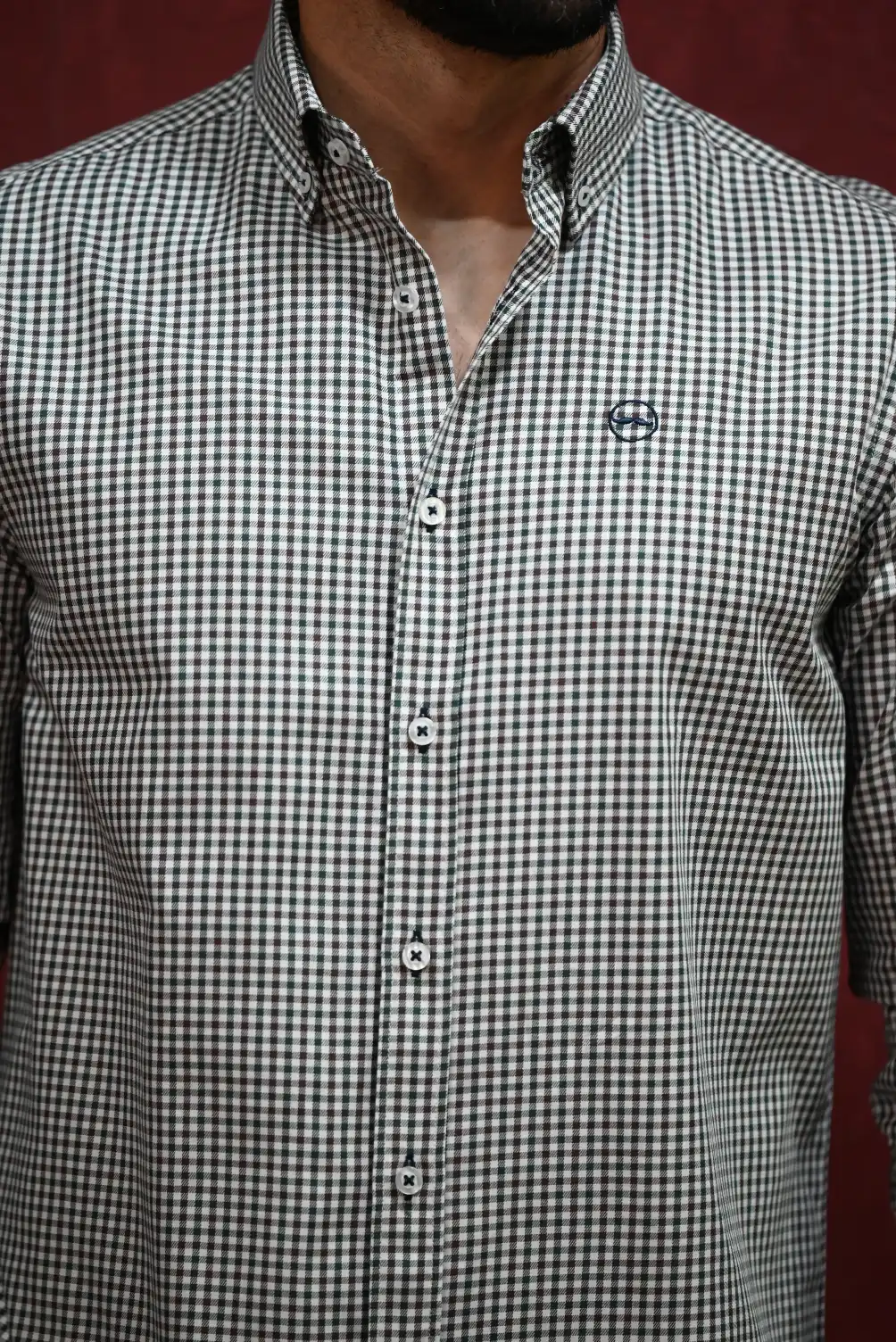 Camisa Vichy Verde y Burdeos | Kiko Bigot