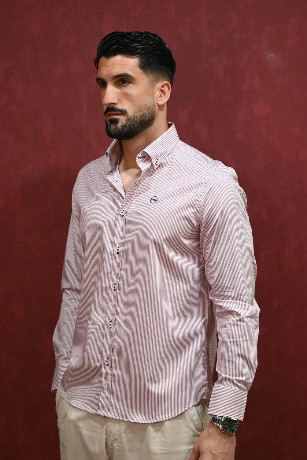 Camisa Rayas Roja | Kiko Bigot
