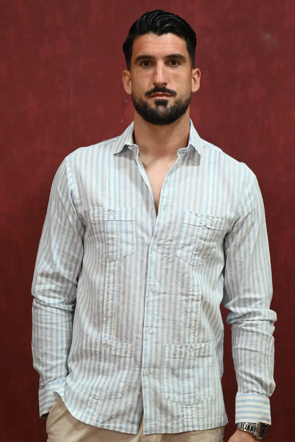 Guayabera Rayas Celeste | Kiko Bigot