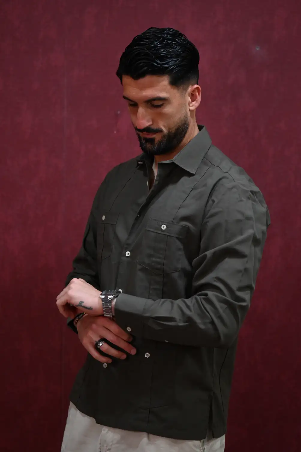 Guayabera Verde Oscuro | Kiko Bigot